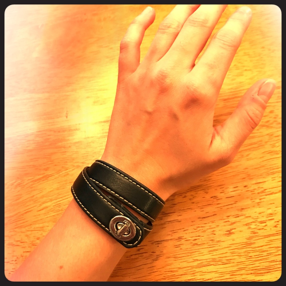 Coach Leather Wrap Bracelet